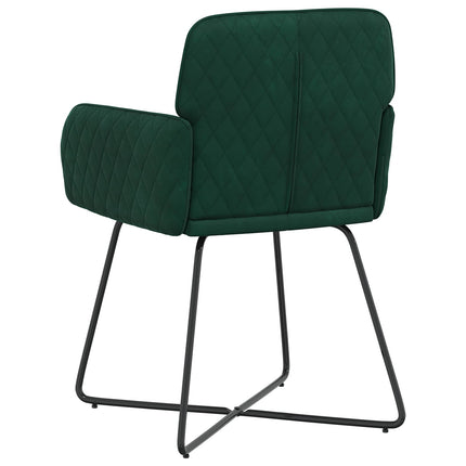 Spisestole 6 stk. Fløjl Mørkegrøn 59 x 56,5 x 86 cm