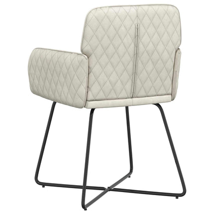Spisestole 6 stk. Fløjl Cremefarvet 59 x 56,5 x 86 cm