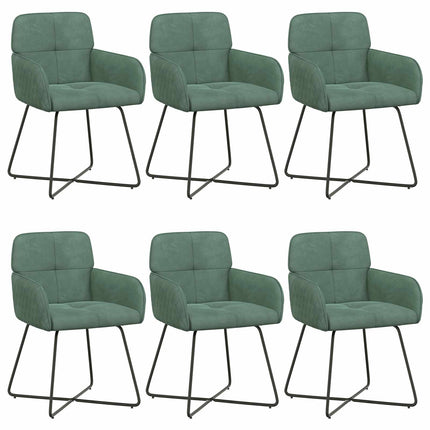 Spisestole 6 pcs Velour (V) Havgrøn 59 x 56,5 x 86 cm