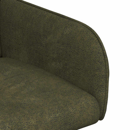 Spisestole 4 stk. Faux Suede Læder Army Grøn 59 x 56,5 x 85 cm