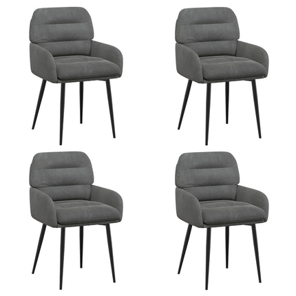 Spisestole 4 pcs Velour (V) Mørkegrå 59 x 59,5 x 90 cm