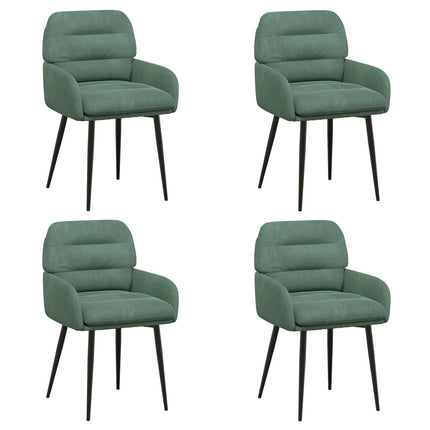 Spisestole 4 pcs Velour (V) Havgrøn 59 x 59,5 x 90 cm