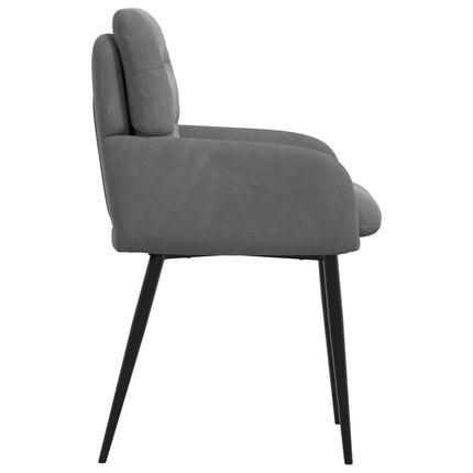 Spisestole 6 stk. Fløjl Mørkegrå 59 x 59,5 x 90 cm