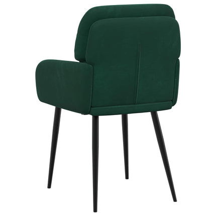 Spisestole 6 stk. Fløjl Mørkegrøn 59 x 59,5 x 90 cm