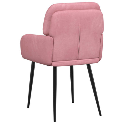 Spisestole 6 stk. Fløjl Lyserød 59 x 59,5 x 90 cm