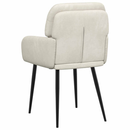 Spisestole 6 stk. Fløjl Cremefarvet 59 x 59,5 x 90 cm