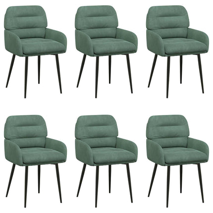 Spisestole 6 pcs Velour (V) Havgrøn 59 x 59,5 x 90 cm