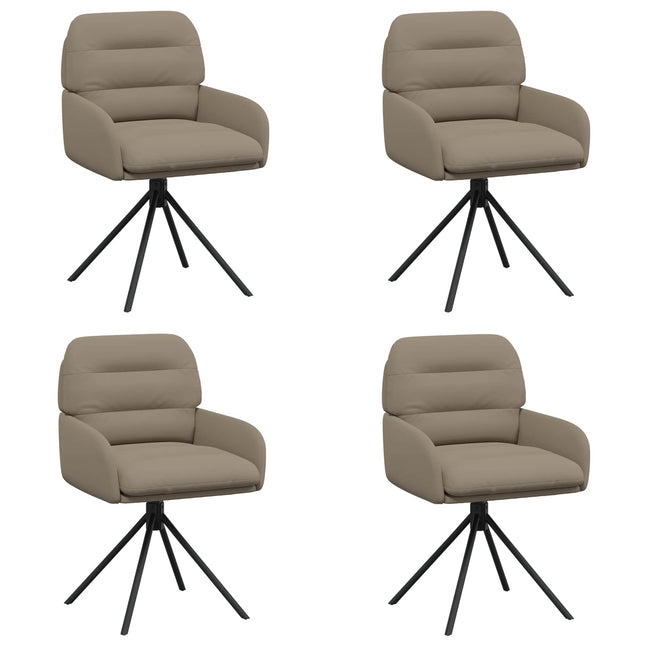 Svingende Spisestole 4 pcs Kunstlæder Cappuccino