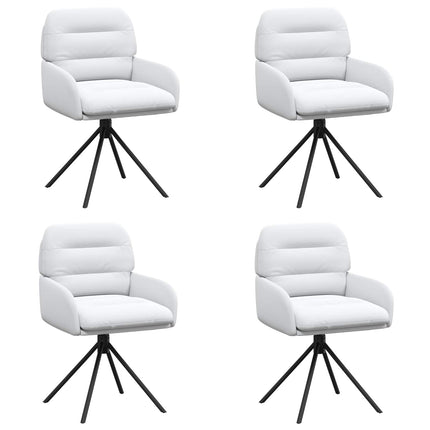 Svingende Spisestole 4 pcs Kunstlæder Hvid 59 x 59,5 x 90 cm