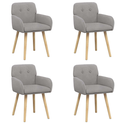 Spisestole 4 pcs Bouclé Lysegrå 59 x 56 x 86 cm