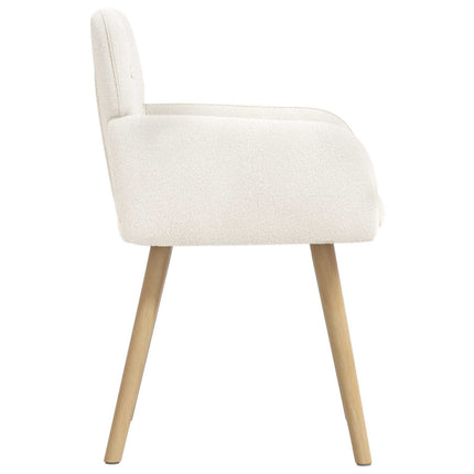Spisestole 4 stk. Bouclé Cremefarvet 59 x 57 x 85 cm