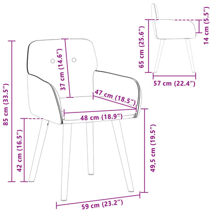 Spisestole 4 pcs Bouclé Mørkegrå 59 x 56 x 86 cm