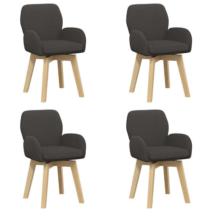 Svingende Spisestole 4 pcs Bouclé Mørkegrå 54 x 58 x 87 cm