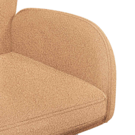 Svingende Spisestole 6 stk. Bouclé Beige 54 x 58 x 87 cm