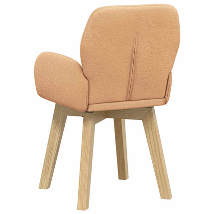 Svingende Spisestole 6 stk. Bouclé Beige 54 x 58 x 87 cm