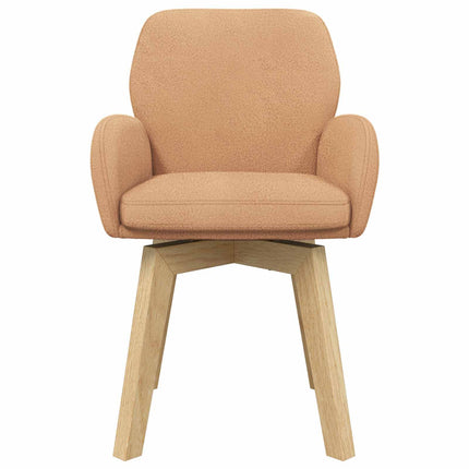 Svingende Spisestole 6 stk. Bouclé Beige 54 x 58 x 87 cm