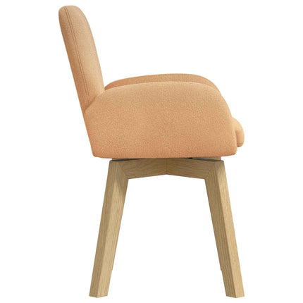 Svingende Spisestole 6 stk. Bouclé Beige 54 x 58 x 87 cm