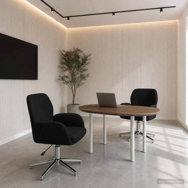 Drejestole 2 stk. 54 x 58 x 90 cm Sort Stof