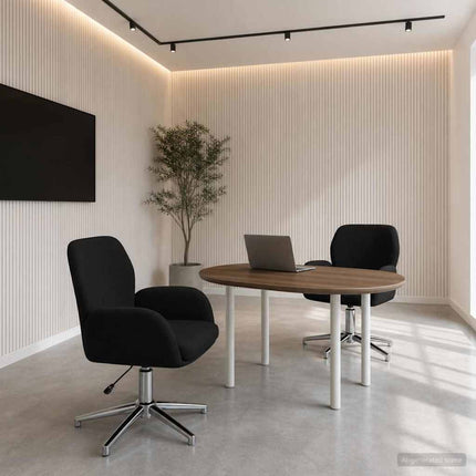 Drejestole 2 stk. 54 x 58 x 90 cm Sort Stof