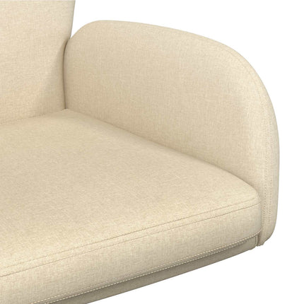 Drejestole 4 stk. 54 x 58 x 90 cm Cremefarvet Stof