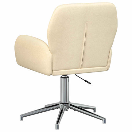 Drejestole 4 stk. 54 x 58 x 90 cm Cremefarvet Stof