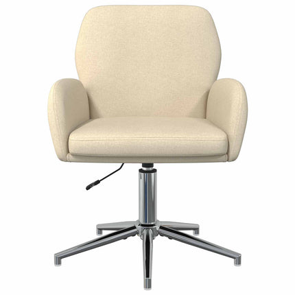 Drejestole 4 stk. 54 x 58 x 90 cm Cremefarvet Stof