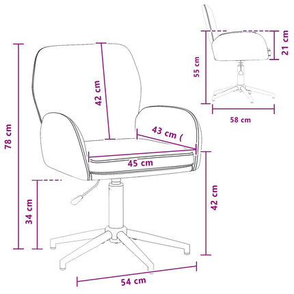 Drejestole 6 stk. 54 x 58 x 90 cm Sort Stof