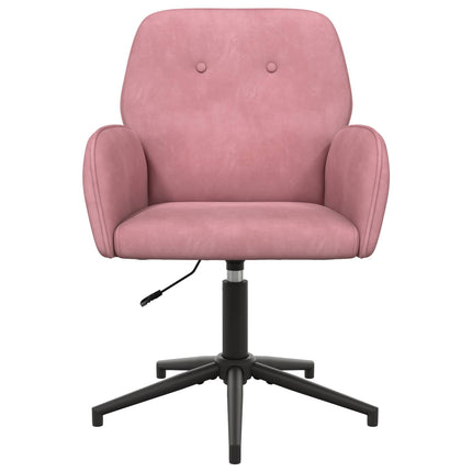 Drejestole 2 stk. 54 x 55 x 90 cm Lyserød Velour (V)
