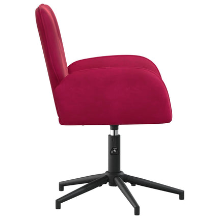 Drejestole 2 stk. 54 x 55 x 90 cm Vinrød Velour (V)