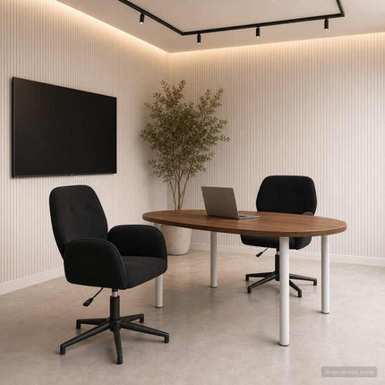 Drejestole 2 stk. 54 x 55 x 90 cm Sort Velour (V)