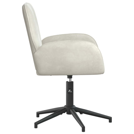 Drejestole 2 stk. 54 x 55 x 90 cm Cremefarvet Velour (V)