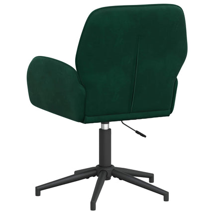 Drejestole 4 stk. 54 x 55 x 90 cm Mørkegrøn Velour (V)