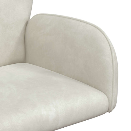 Drejestole 4 stk. 54 x 55 x 90 cm Cremefarvet Velour (V)