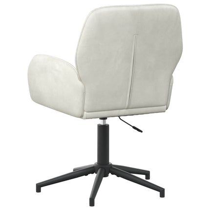 Drejestole 4 stk. 54 x 55 x 90 cm Cremefarvet Fløjl
