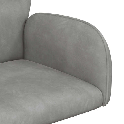Drejestole 6 stk. 54 x 55 x 90 cm Lysegrå Velour (V)