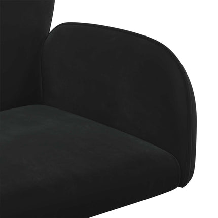 Drejestole 6 stk. 54 x 55 x 90 cm Sort Velour (V)