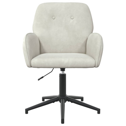 Drejestole 6 stk. 54 x 55 x 90 cm Cremefarvet Velour (V)