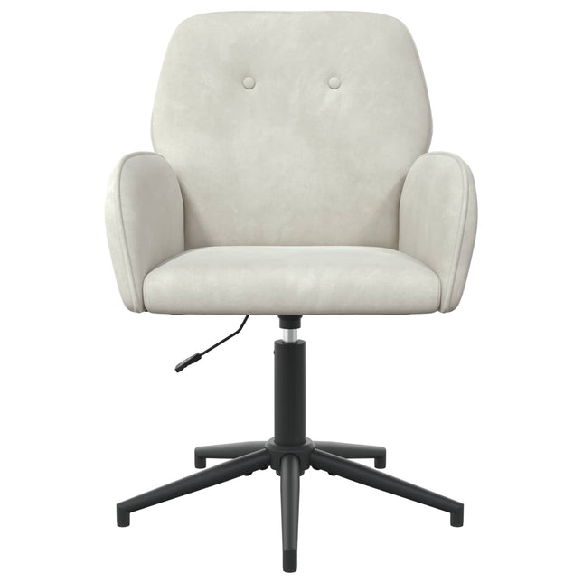 Drejestole 6 stk. 54 x 55 x 90 cm Cremefarvet Velour (V)