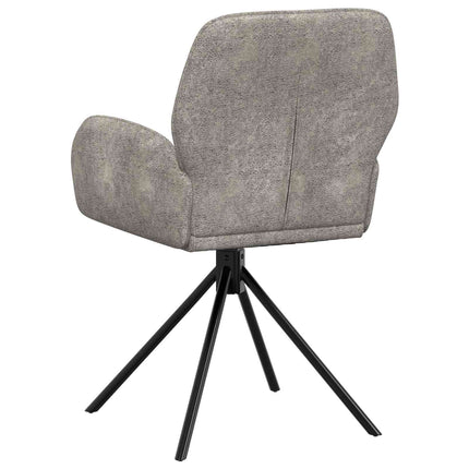 Svingende Spisestole 4 stk. Faux Suede Læder Lysegrå