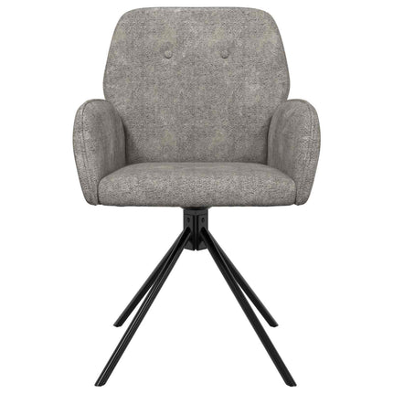Svingende Spisestole 4 stk. Faux Suede Læder Lysegrå