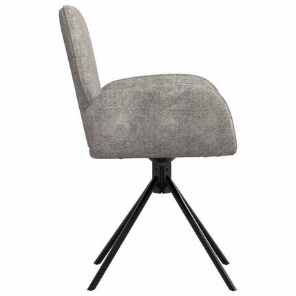 Svingende Spisestole 6 stk. Faux Suede Læder Lysegrå