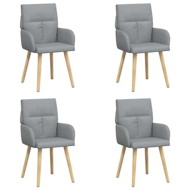 Spisestole 4 pcs Stof Lysegrå 60 x 56 x 96 cm