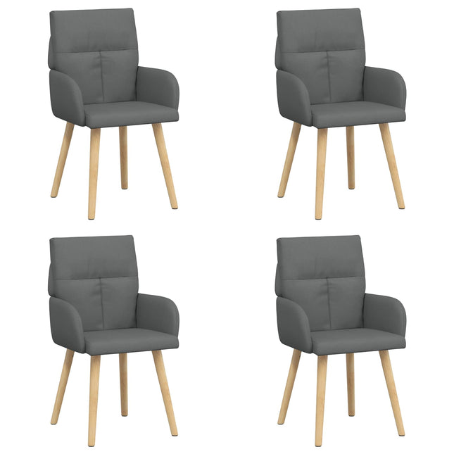 Spisestole 4 pcs Stof Mørkegrå 60 x 56 x 96 cm