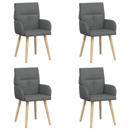 Spisestole 4 stk. Stof Mørkegrå 60 x 56 x 96 cm