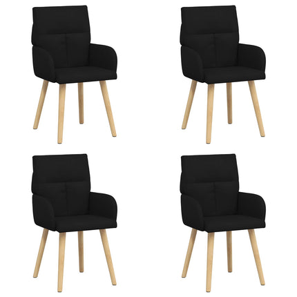 Spisestole 4 stk. Stof Sort 60 x 56 x 96 cm