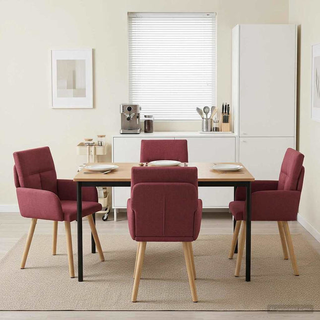 Spisestole 4 pcs Stof Vinrød 60 x 56 x 96 cm