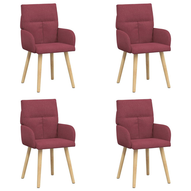 Spisestole 4 pcs Stof Vinrød 60 x 56 x 96 cm