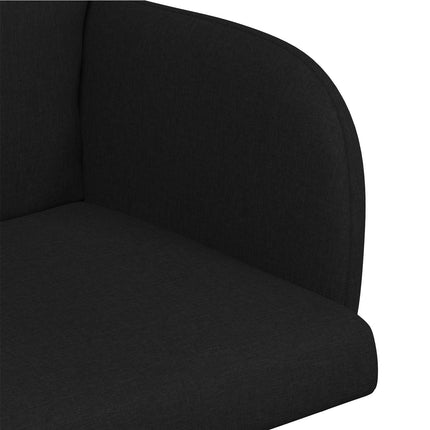 Spisestole 6 stk. Stof Sort 60 x 56 x 96 cm