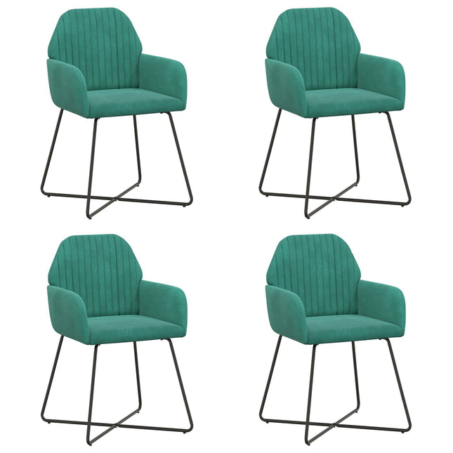 Spisestole 4 pcs Velour (V) Turkis 55 x 50 x 84 cm