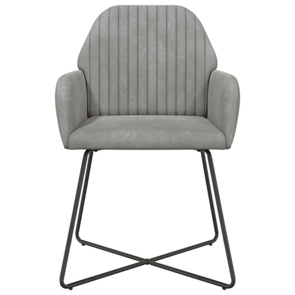 Spisestole 6 pcs Velour (V) Lysegrå 55 x 50 x 84 cm
